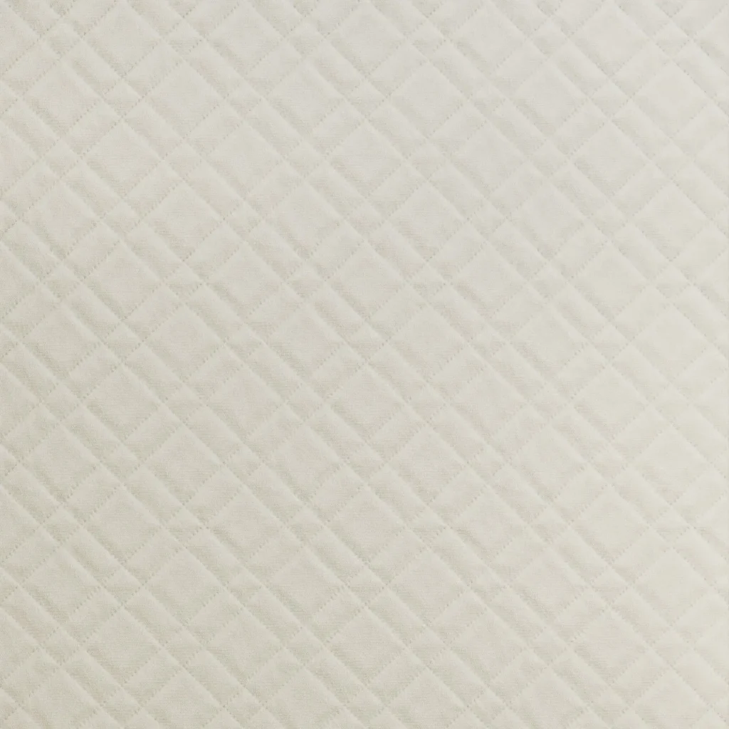 Tecido Para Sofá e Estofado Veludo Matelassê 01 Cru - Largura 1,40m - VMAT-01