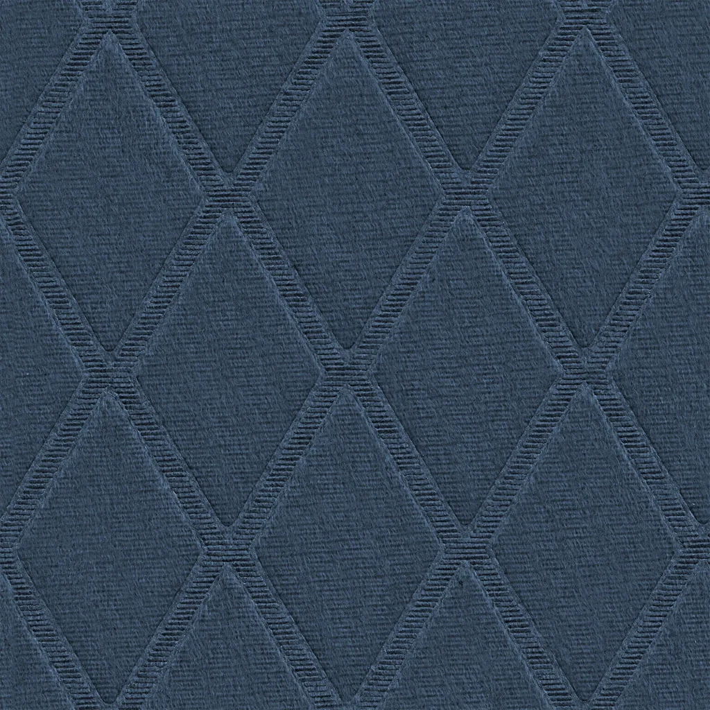 Tecido Para Sofá e Estofado Veludo Pavia Geométrico 14 Azul - Largura 1,40m - PGE-14
